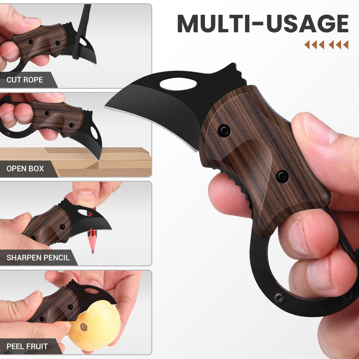 FUNBRO Small Pocket Knife, Cool Box Cutter with 1.34 Inch Sharp Blade