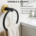 SetSail Towel Holder for Bathroom Wall Matte Black Towel Ring