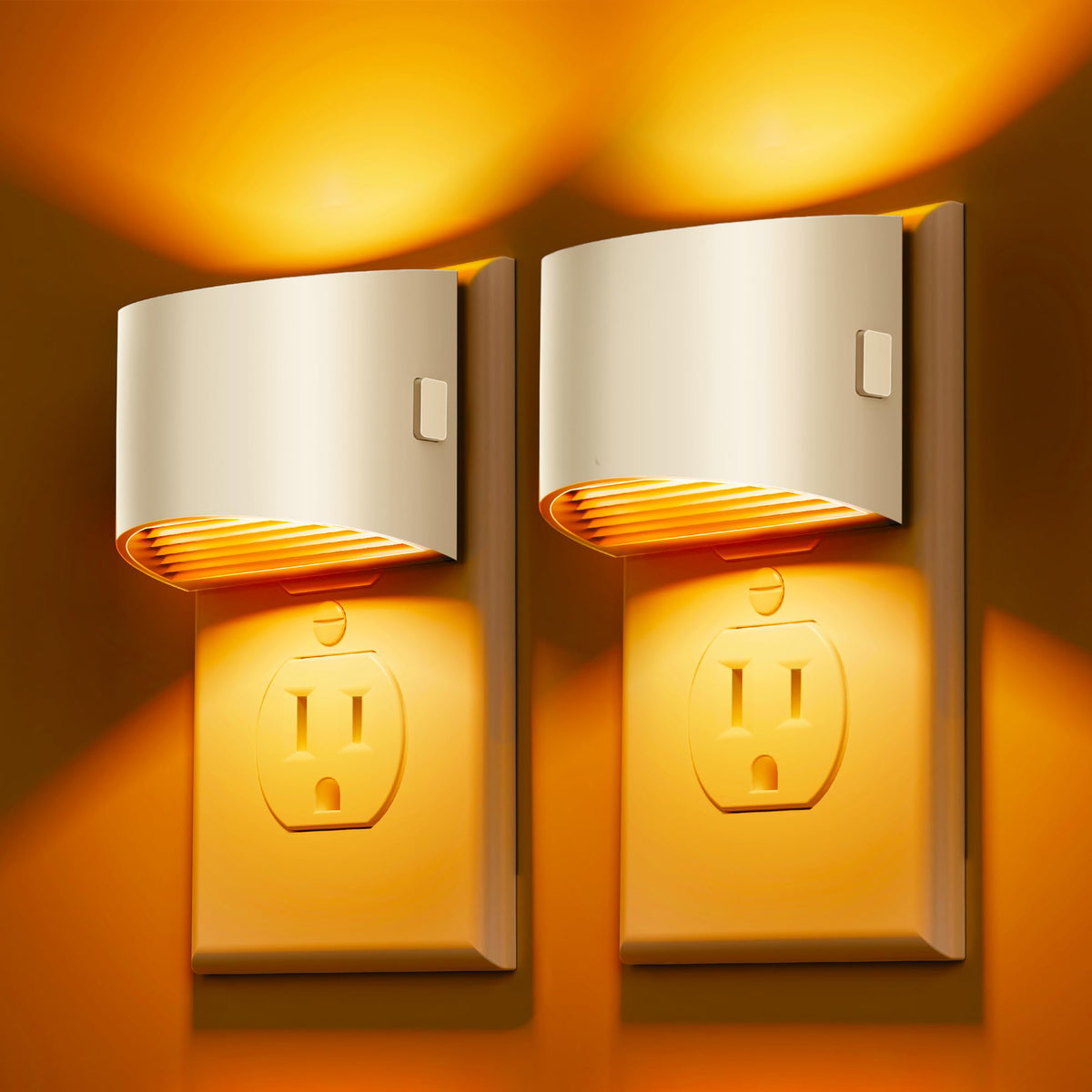 L LOHAS LED Night Lights Plug into Wall, Dimmable Night Light 2 Pack