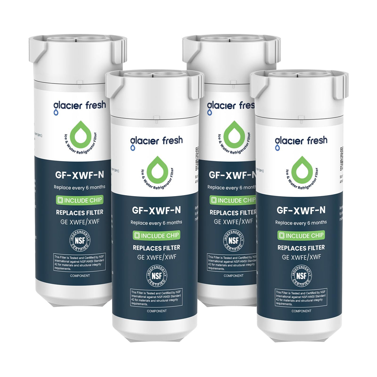 GLACIER FRESH XWFE (Built-in CHIP) Refrigerator Water Filter Pack of 1
