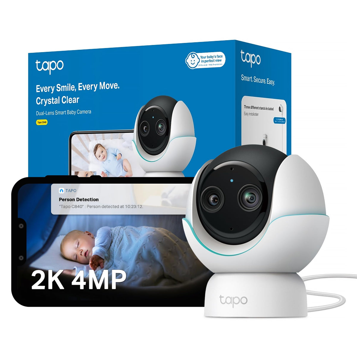 Tapo C200P2 2-Pack Full HD Indoor Security Camera Pet Camera House Security