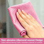 Magic Window Cleaning Cloth Fish Scale Streak Free Cloths – Pack of 6 Towels for Glass Mirrors Mix
