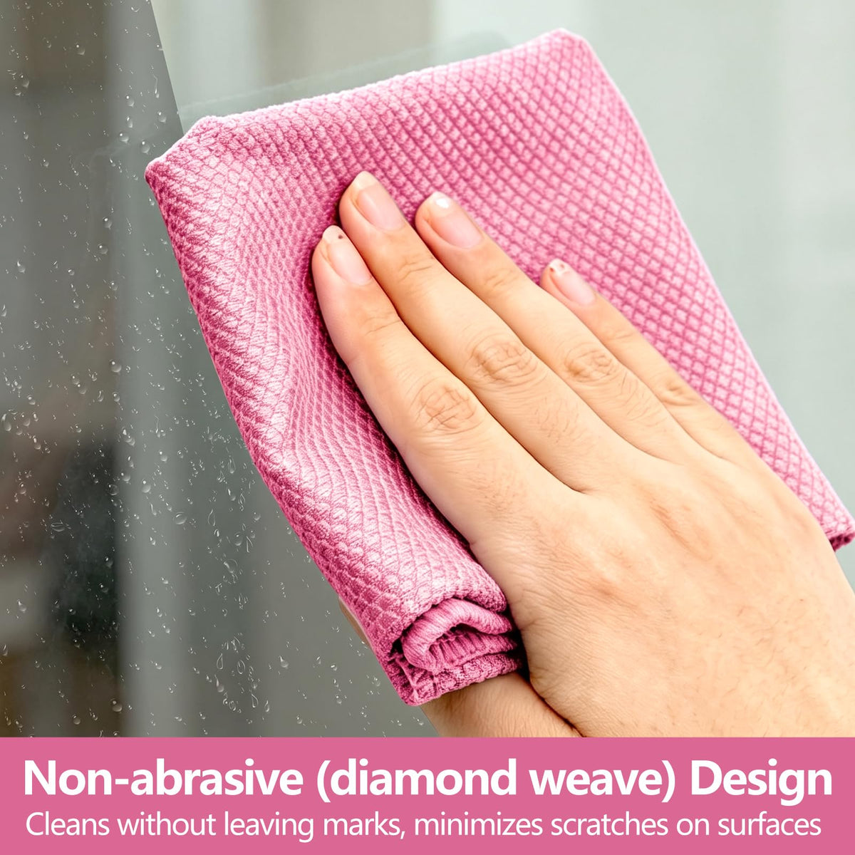 Magic Window Cleaning Cloth Fish Scale Streak Free Cloths – Pack of 6 Towels for Glass Mirrors Mix