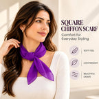 WESTEND CHOICE Square Chiffon Scarves Women's Neck Scarf 50s Retro Bandana