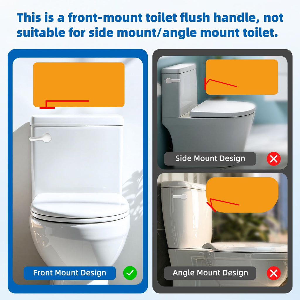 Hibbent Universal Metal Front Mount Toilet Handle Replacement Kit