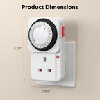 hbn 24Hour Mechanical Timer Plug Socket UK,Light Timers for Home Security