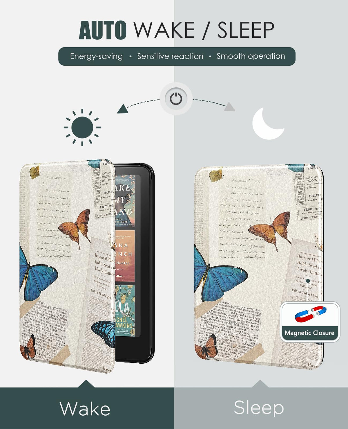 MoKo Case for 7" Kindle Paperwhite 12th Gen&Colorsoft 2024, Agave Green
