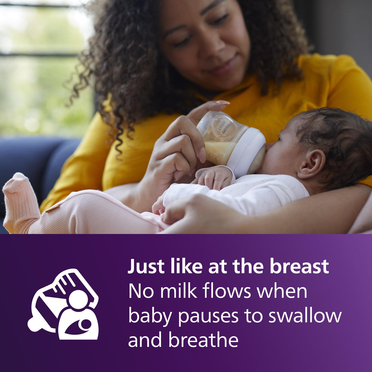 Philips Avent Natural Response Bottle Teat - 2 x Baby Bottle Flow 4 Teats for Babies Aged 3+ Months, BPA Free (Model SCY964/02)