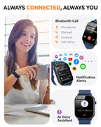 Smart Watch for Men Women- Answer/Make Call, 2026 IP68 Waterproof Fitness Tracker Watch with Sleep Step Counter Activity Smartwatch for Samsung Android iPhone iOS (Deep Burgundy, 1.83)