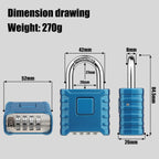 Diyife Large Heavy Duty Combination Padlocks Outdoor, 52mm Weatherproof