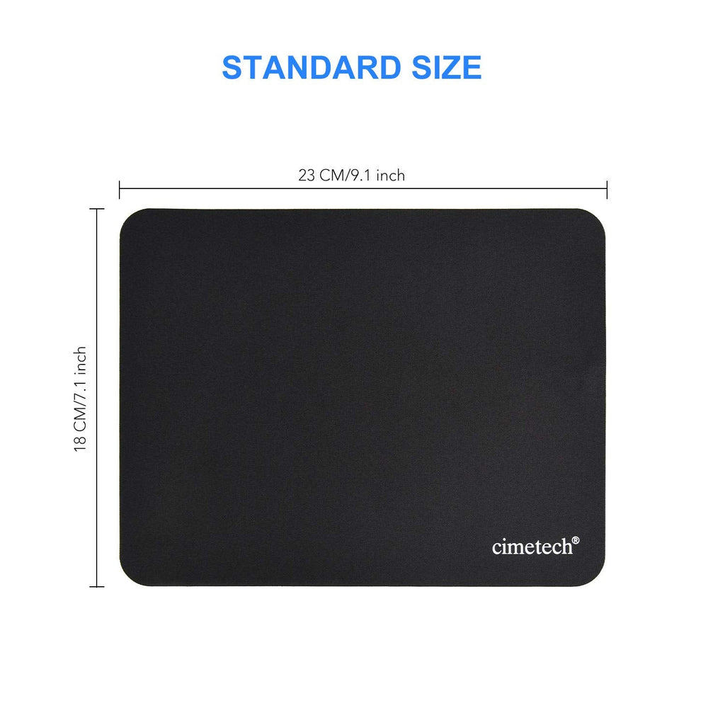cimetech Mouse Mat, Gaming Mouse Pad, Ultra Thin Portable Mousepad, Black