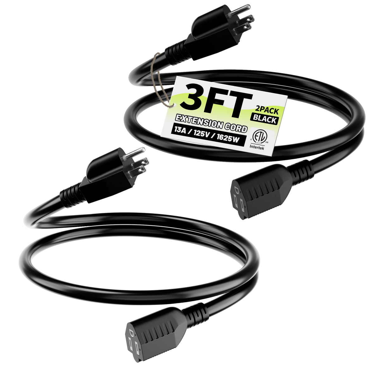 Vockjour 16/3 White Indoor Outdoor Extension Cord 35 Ft Waterproof