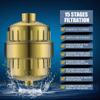 FEELSO Shower Head with Shower Filter, Filtered Shower Head for Hard Water