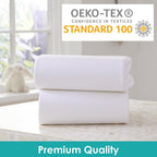 Clair de Lune 2 Pack Fitted Jersey Cotton Cot Sheets 60 x 120 cm (White)