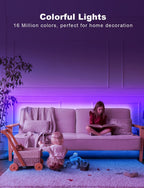 DAYBETTER LED Strip Lights 130ft Lights Strip for Bedroom, Desk, Indoor Room Bedroom Birthday Gifts RGB Decor with Remote and 24V Power Supply