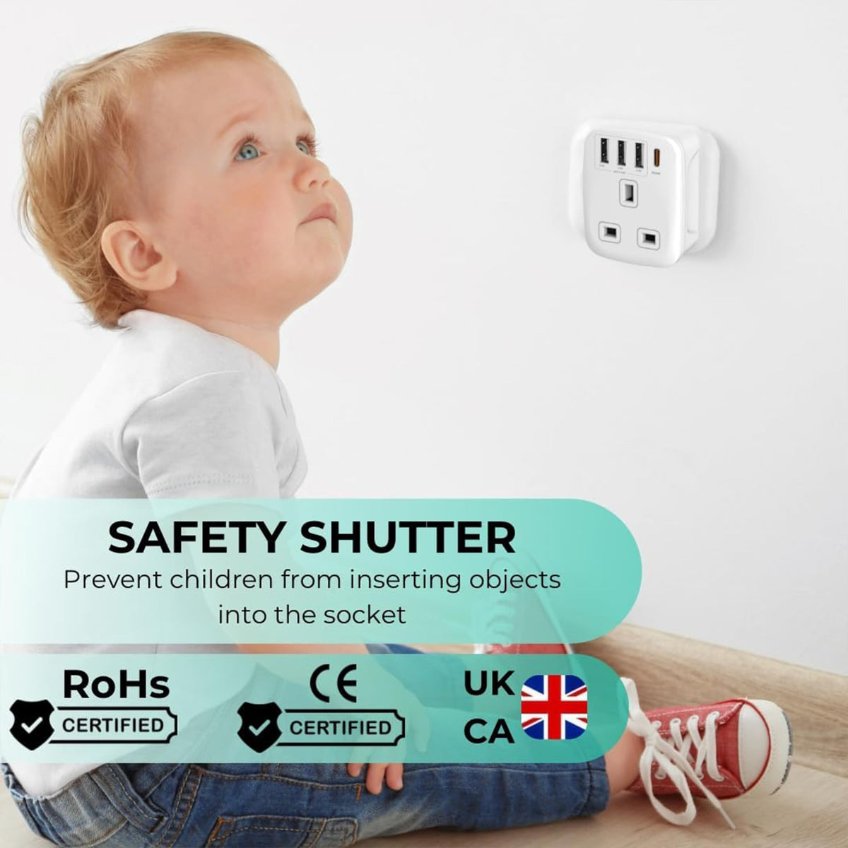 Double Dragon 2-Pack UK Electric Toothbrush & Shaver Plug Adapter | 2-Pin to 3-Pin Bathroom Converter | Supports UK EU Round & US Flat 2-Pin Plugs | 1A Fused | Compatible with Oral-B, Braun, Philips