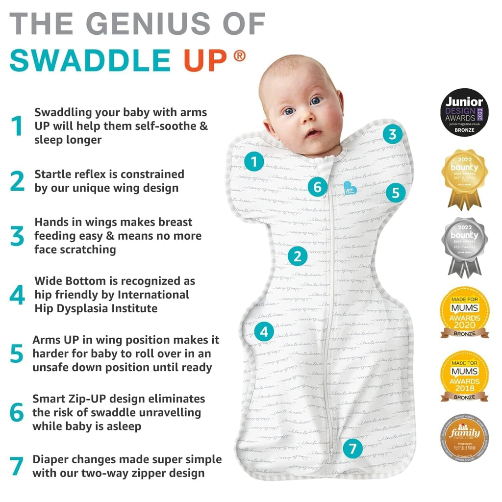 Love To Dream Swaddle Up, S 3.5-6kg, Olive Twigs, 1.5 Tog