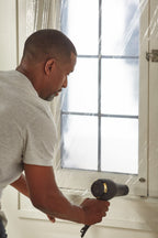 Duck MAX Strength Window Insulation Kit, Winter Window Seal Kit Fits up to 10 Windows, Heavy Duty Shrink Film Cuts to Size for Easy Indoor Installation, Window Tape Included,62 In. x 420 In., Clear