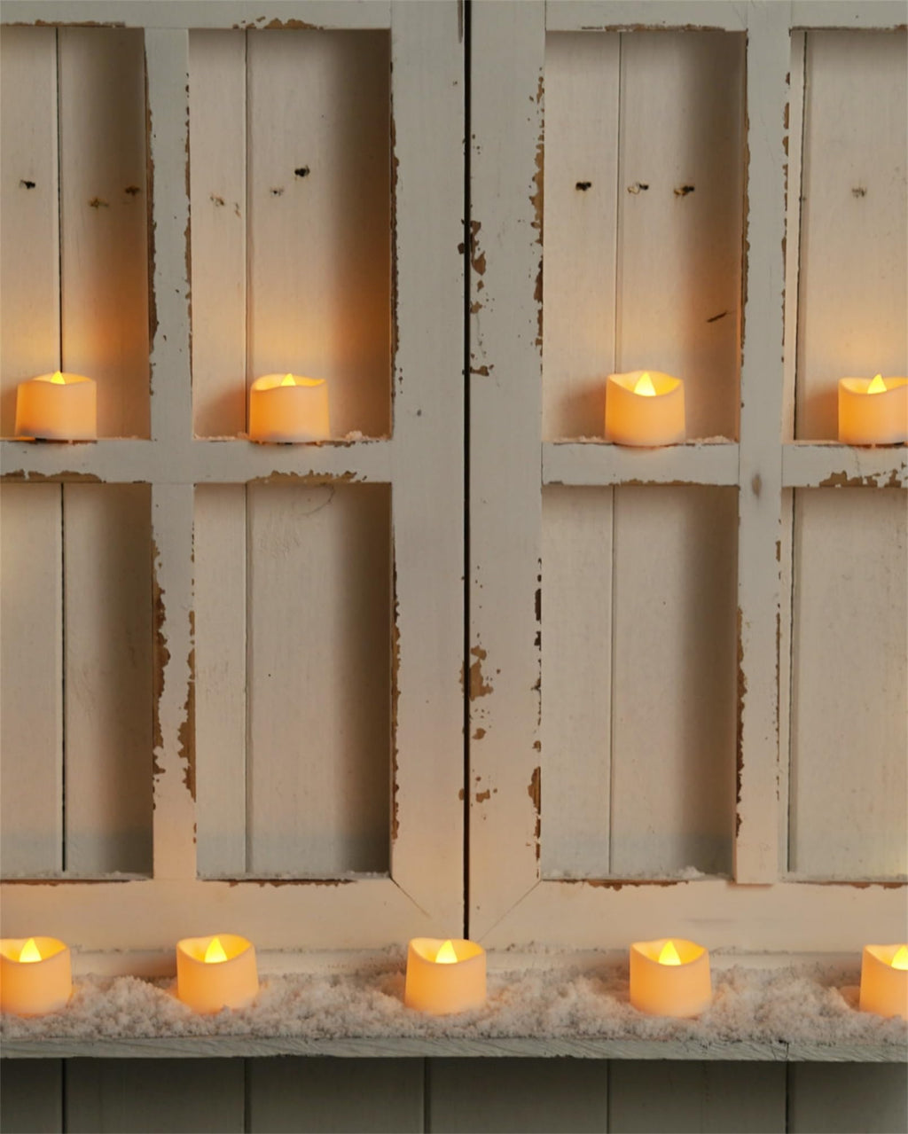 Homemory 24-Pack Flameless Tea Lights Candles Battery Operated, 200+ Hours