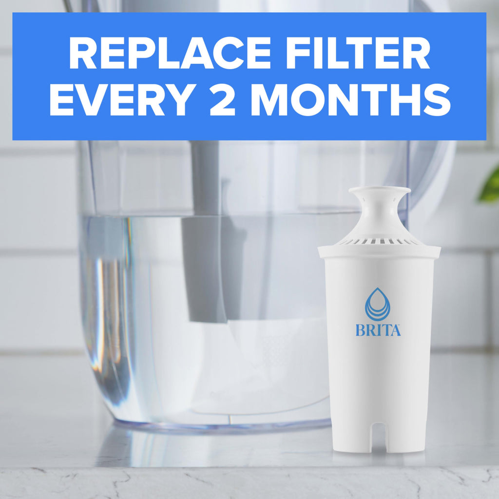 Brita Standard Pitcher and Dispenser Replacement Water Filters, White, 4