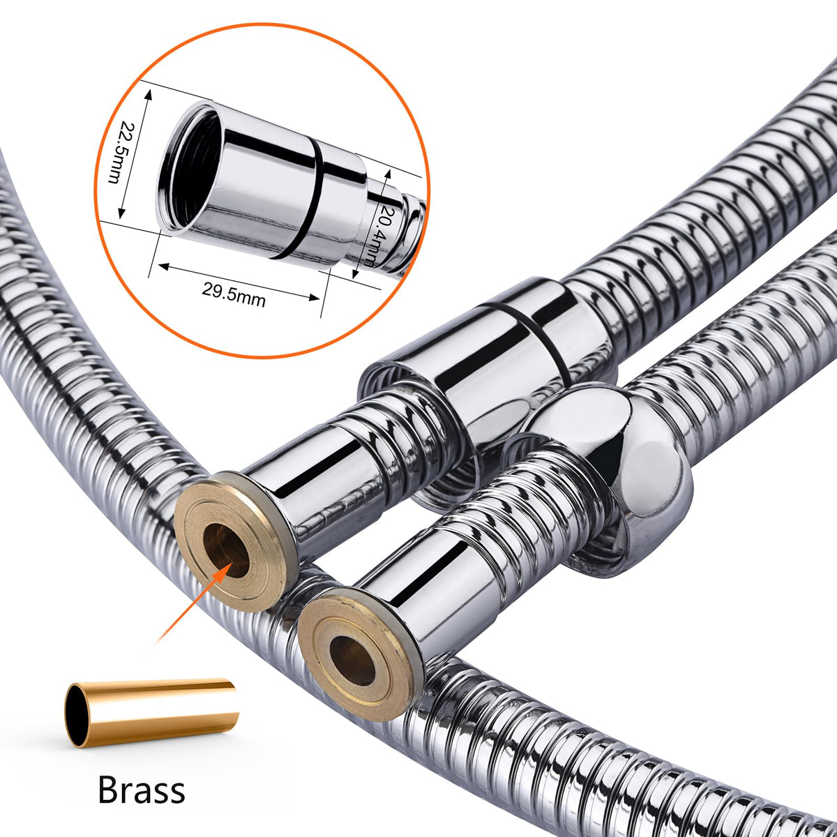 Shower Hose 3m, GRIFEMA G851-30 Stainless Steel Shower Pipe, Anti-Kink