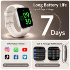 Smart Watch for Men Women Answer/Make Call, 1.85" Smartwatch, Fitness Watch with Heart Rate Blood Pressure Sleep Monitor,IP68 Waterproof Step Counter Watch Compatible Android IOS black