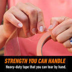 Gorilla Tape Black 11m - Heavy Duty Duct Tape, Hand-Tearable & Extra Strong