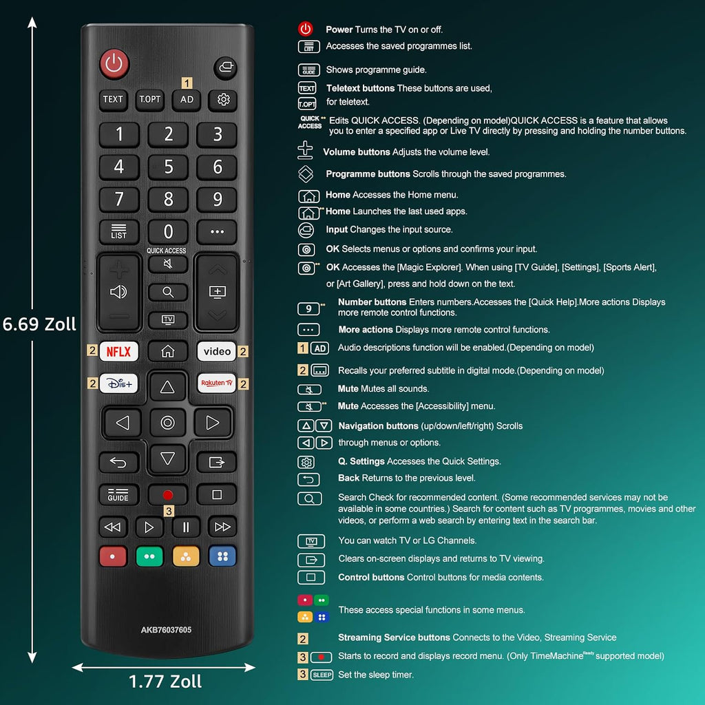 Universal Remote Control Replacement for All LG Smart TV