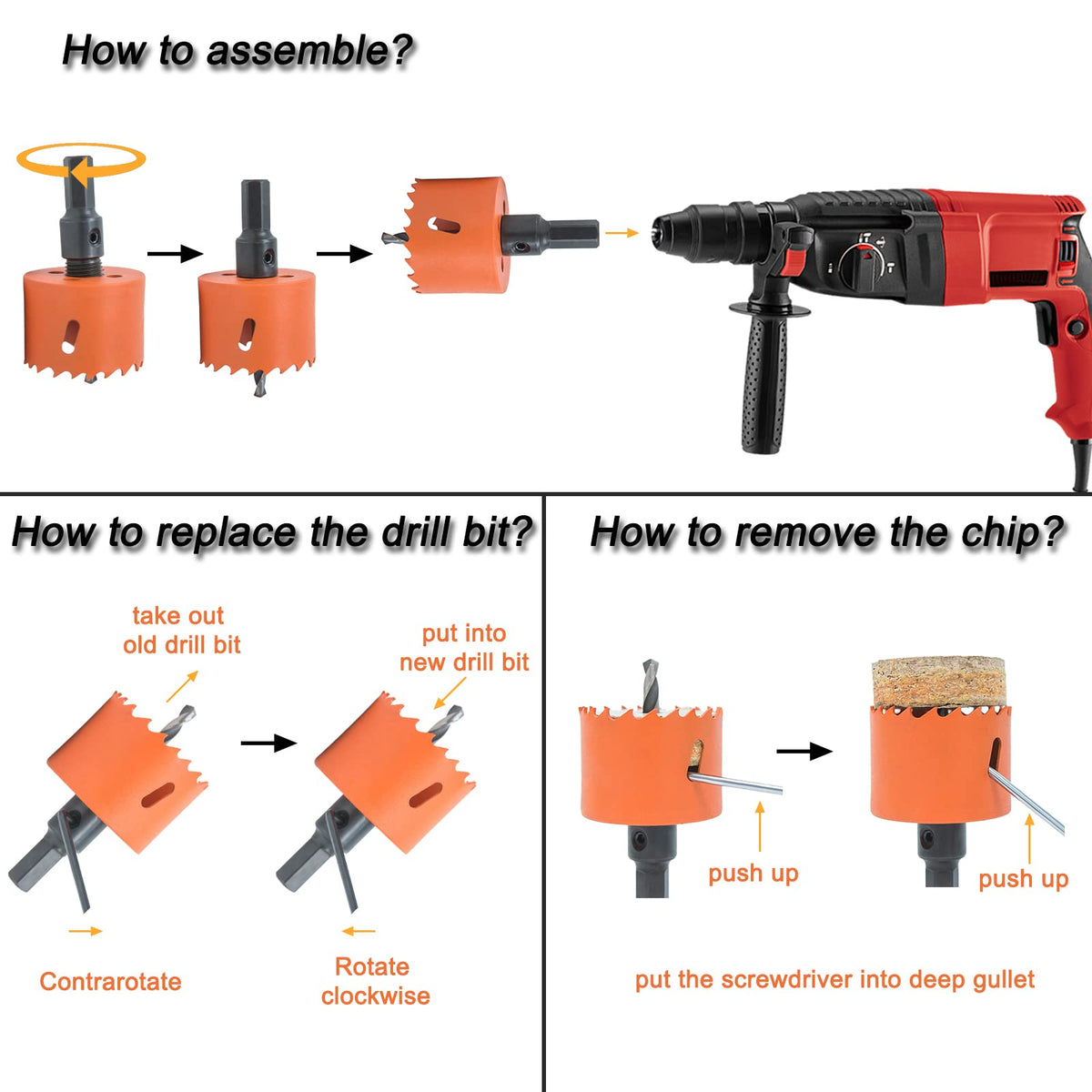 7-1/8 inch Hole Saw for Wood, Metal, Plastic & Drywall, with Arbor