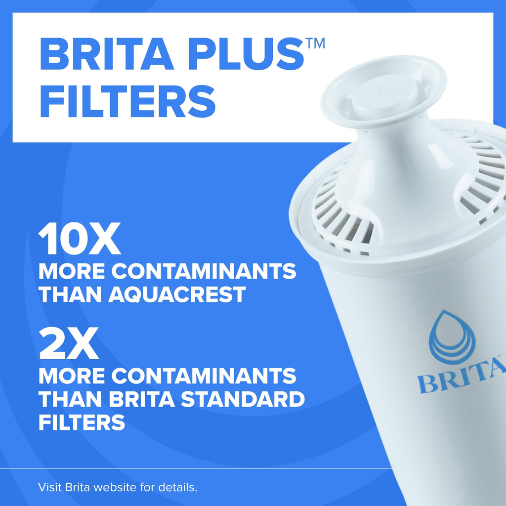 Brita Standard Pitcher and Dispenser Replacement Water Filters, White, 4