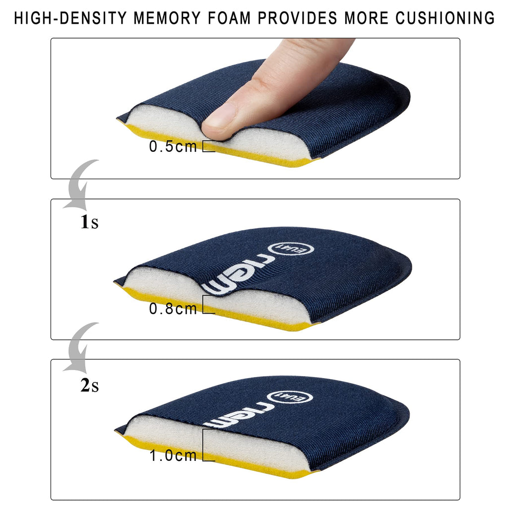 riemot Memory Foam Insoles for Men and Women - Replacement Shoe Inserts Comfort Cushioning for Sports Shoes, Trainers, Sneakers, Work Boots and Walking Shoes, Black with Yellow Base, UK8 / EU42