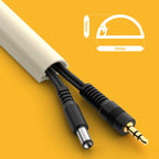 D-Line 30x15mm Cable Trunking 4m Multipack, Half Round Profile, Self-Adhesive Wire Cover, Paintable Cable Management - 10x 30mm (W) x 15mm (H) x 40cm Lengths and Accessories - Aluminium-Effect