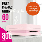 Nelko PP01 2x3 Portable Photo Printer with 20 Sheets, White