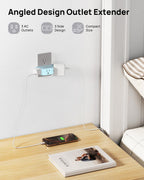 TROND Multi Plug Outlet Extender with USB, 2 Pack Plug Splitter