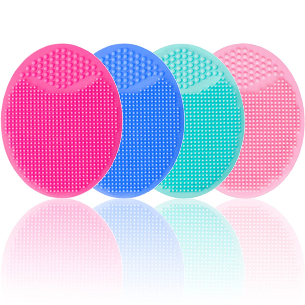 Baby Bath Brush, Baby Cradle Cap Brush, Silicone Massage Brush, Silicone Scrubbers Exfoliator Brush, Baby Skin Scrubbers Essential for Dry Skin, Cradle Cap and Eczema 2 Pack (Small-Blue&Green)