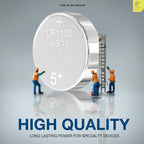 LR1130 AG10 SR1130 389 390 LR54 1.5V Button Cell Batteries (10 Pack) – Long Lasting Coin Batteries for Watches, Toys, Calculators & Small Electronics