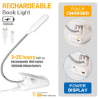 VAVOFO Rechargeable Reading Light, Clip on Book Light for Reading in Bed