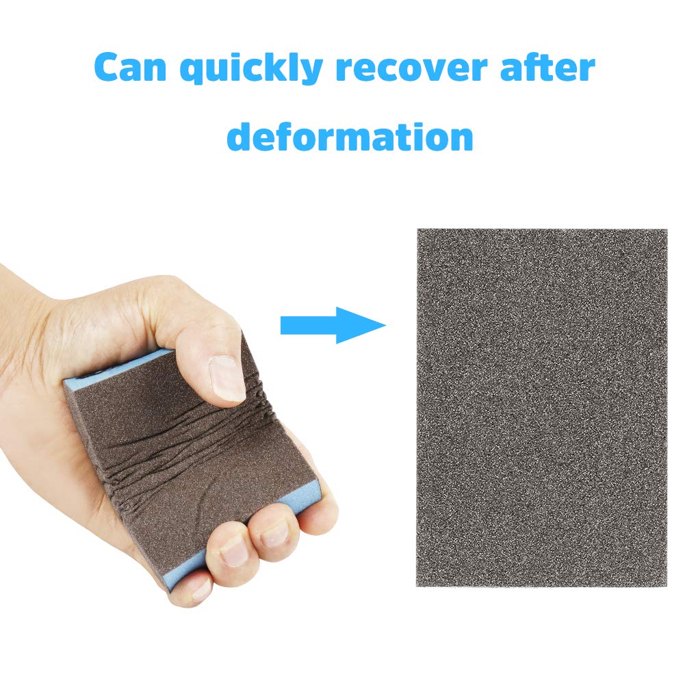 Onarway Sanding Blocks 6 Pack Wet and Dry Dual-use Sandpaper Sponges