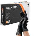 Black Vinyl Gloves, 100 Count, Powder Free & Latex Free, Multi-Purpose Black Disposable Gloves for Food Handling, Cooking, Cleaning & Medical Use (L, 100)