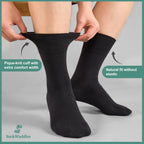 SockWaddles Diabetic Socks for Men & Women, 6 Pairs, Soft Loose Top