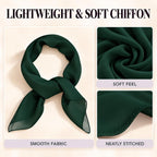 WESTEND CHOICE Square Chiffon Scarves Women's Neck Scarf 50s Retro Bandana