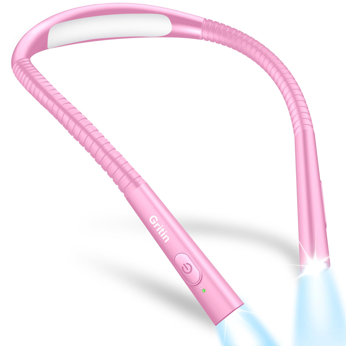 Gritin Book Light, Eye Caring 4-Color&5-Brightness Neck Light Reading Light