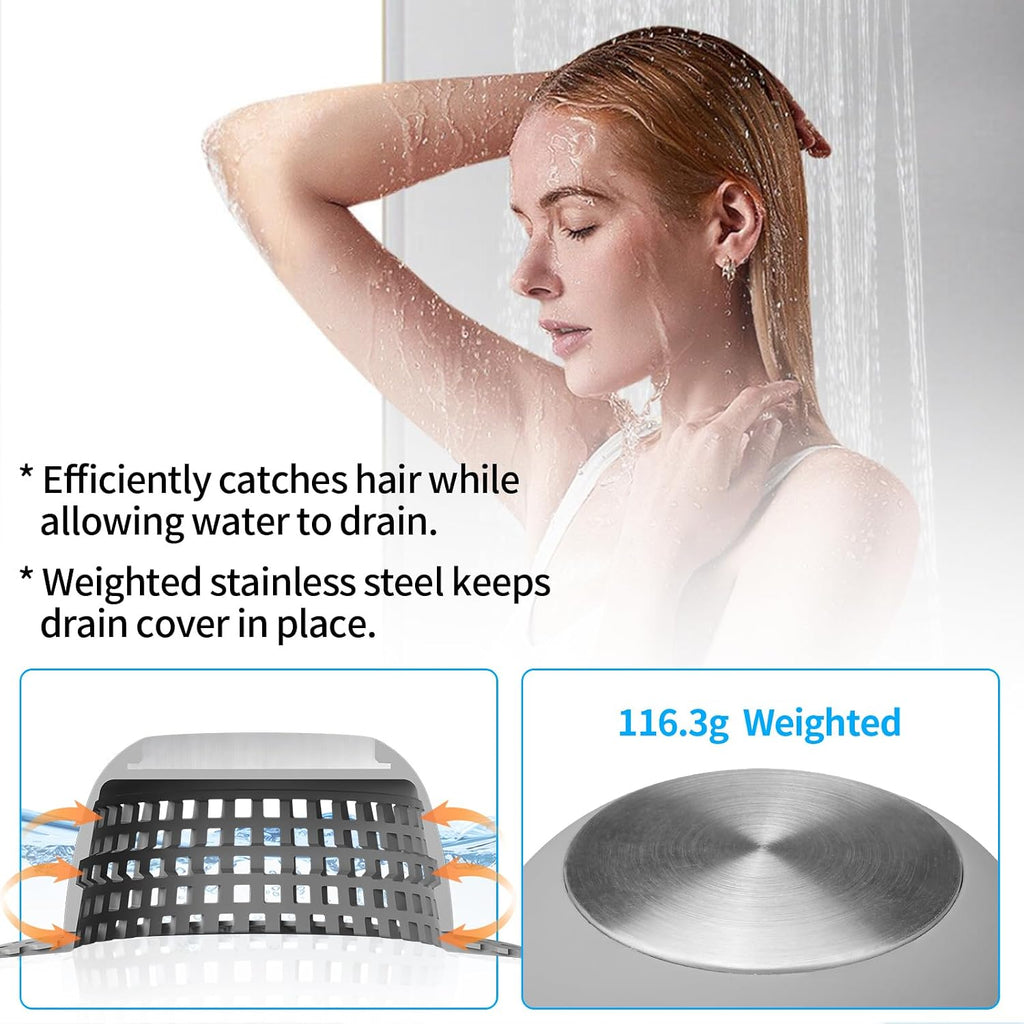 Aluvor Shower Drain Hair Catcher Bathtub Drain Cover Sink Drain Protector