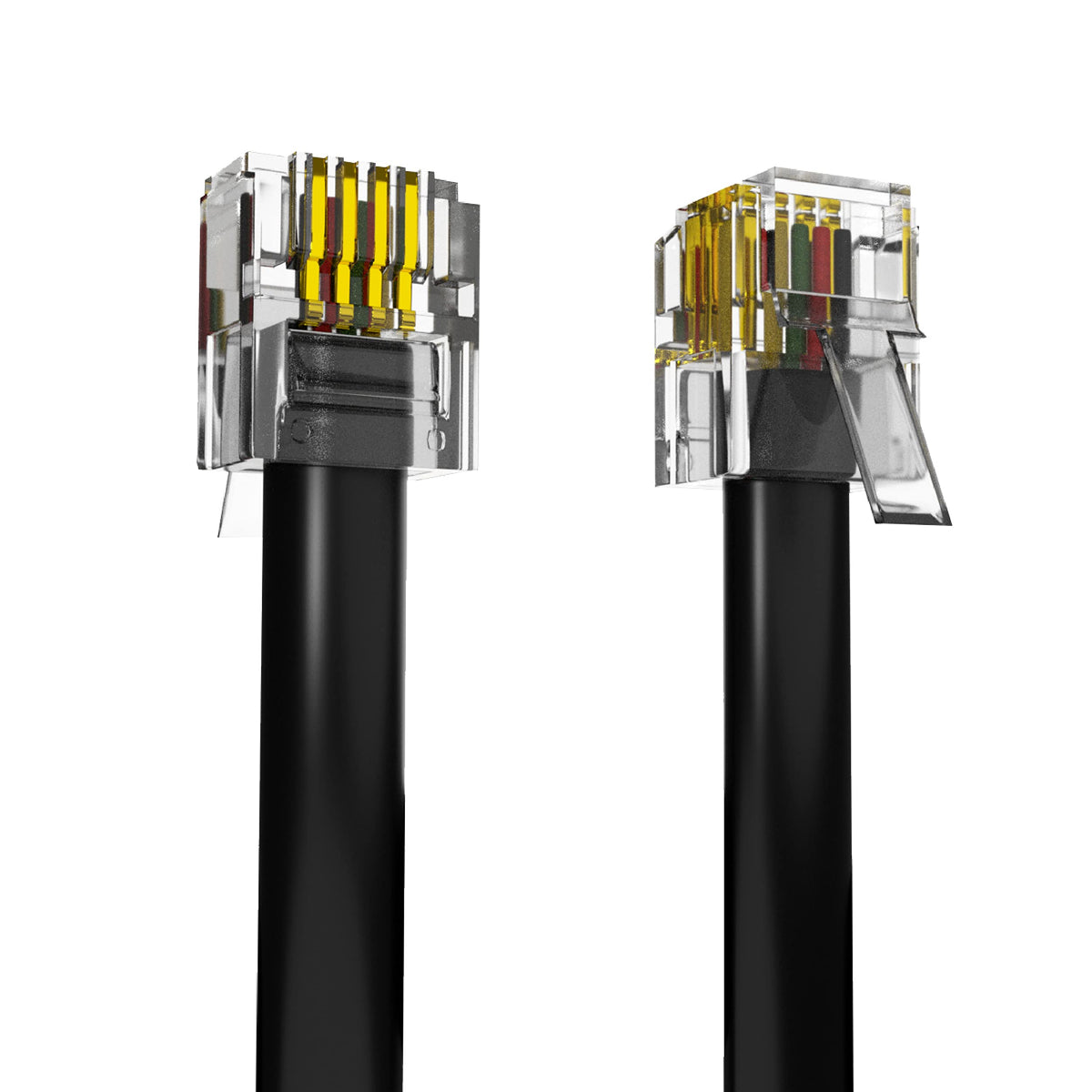 ASNQ High Speed Broadband RJ11 to RJ11 Cable for Landline Telephone, Router, Modem to RJ11 Phone Socket or Microfilter - ADSL Cable 5m with OFC Wires and PVC Cover - Internet DSL Cable - Flat, White