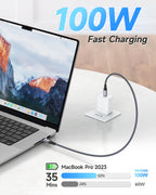 RAVIAD 100W USB C to USB C Charger Cable 2M 2Pack, USBC to USBC Cable 5A