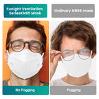 Funight KN95 Face Masks 50 Pack 5-Ply Breathable Filter Disposable Face Masks Black