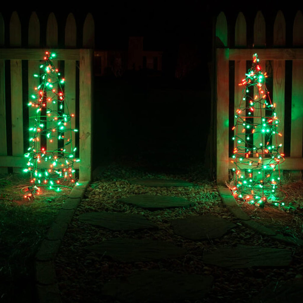 Dazzle Bright 300 LED Christmas String Lights, 100 FT Connectable Waterproof String Lights Green Wire with 8 Modes, Christmas Decorations for Indoor Outdoor Xmas Party Yard Garden (Warm White)