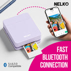 Nelko PP01 2x3 Portable Photo Printer with 20 Sheets, White