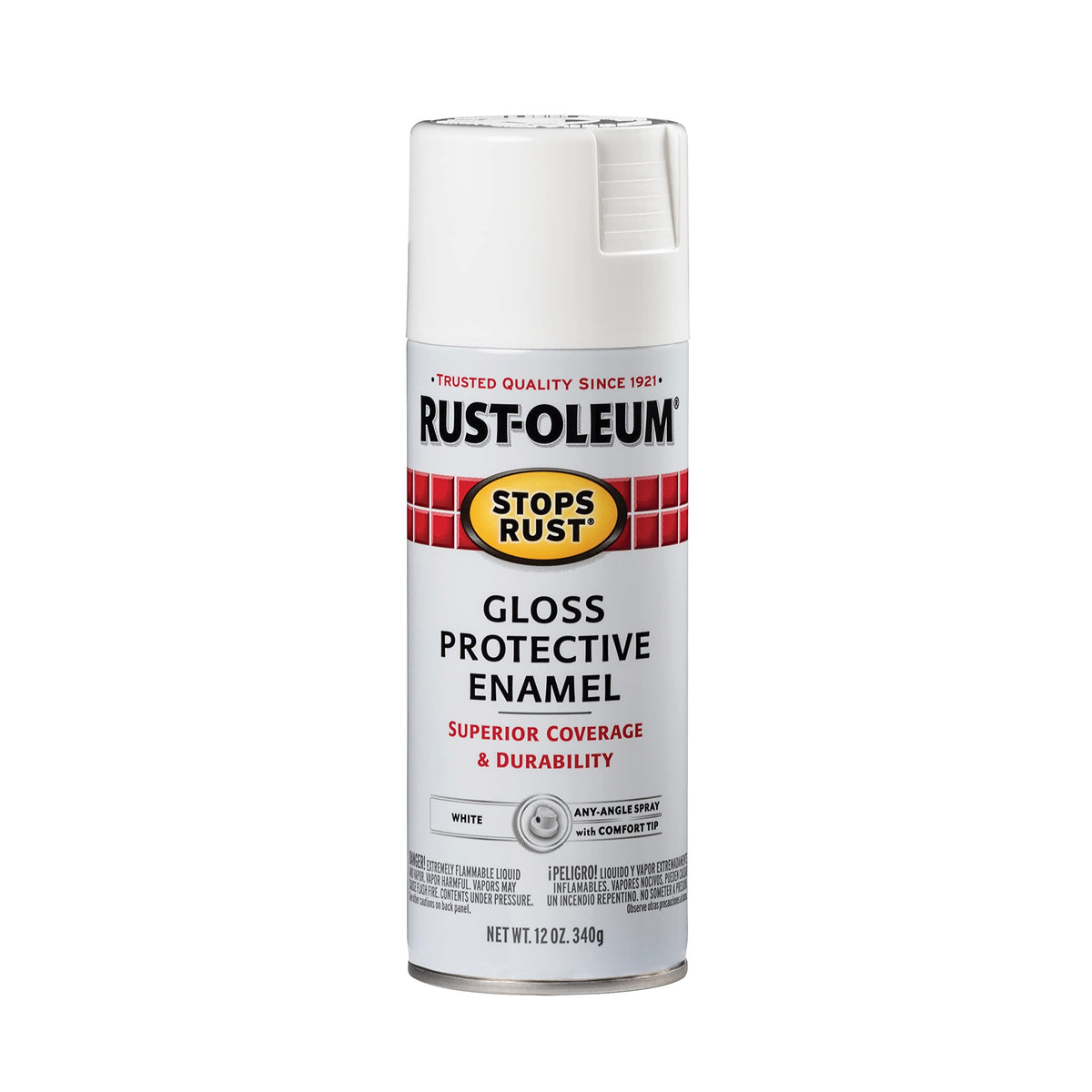 Rust-Oleum 7776830 Stops Rust Spray Paint, 12 oz, Flat Black