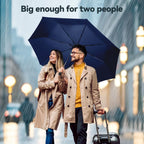 TechRise Umbrella, Compact Strong Windproof Automatic Umbrellas, Folding Lightweight, Portable Travel Golf Umbrella for Rain